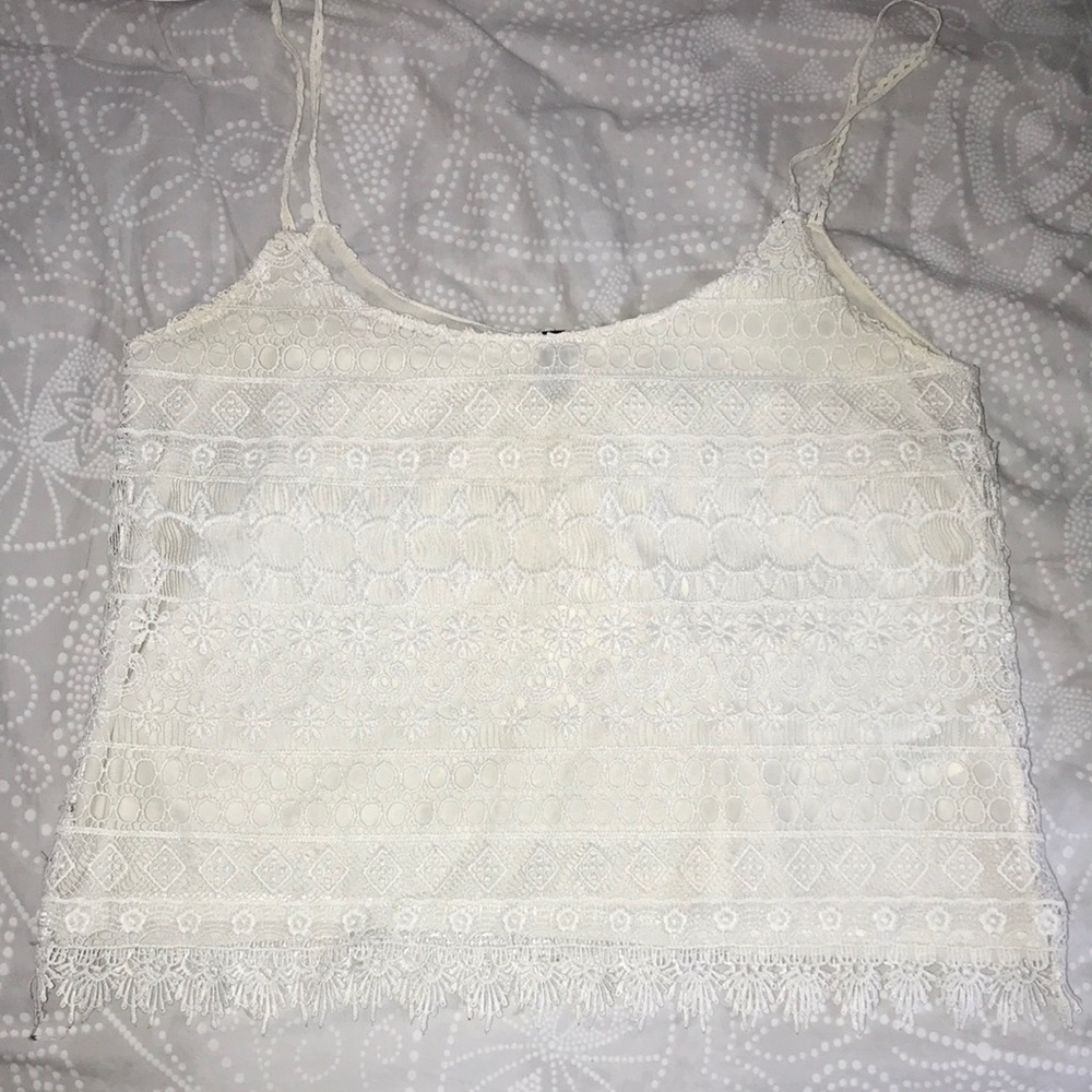 white crochet shirt
